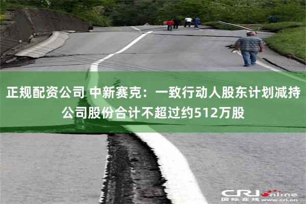 正规配资公司 中新赛克：一致行动人股东计划减持公司股份合计不超过约512万股